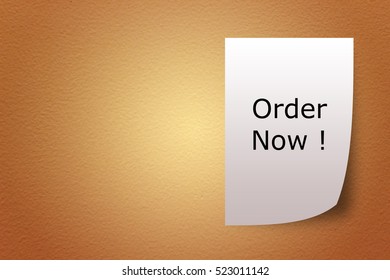 Text on a quick note sheet of white paper textured background