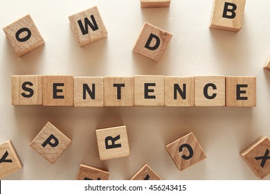 Text Of SENTENCE On Cubes