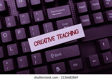 Text showing inspiration Creative Teaching. Internet Concept the act of coaching in novel way that promotes growth Entering New Programming Codes, Typing Emotional Short Stories - Shutterstock ID 2136682869