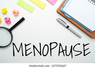 Text Showing Inspiration Menopause. Concept Meaning Period Of Permanent Cessation Or End Of Menstruation Cycle Flashy School Office Supplies, Teaching Learning Collections, Writing Tools,