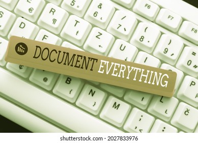 Text sign showing Document Everything. Business showcase computer file that contains text that you have written Editing Website Program Codes, Learning New Programming Language