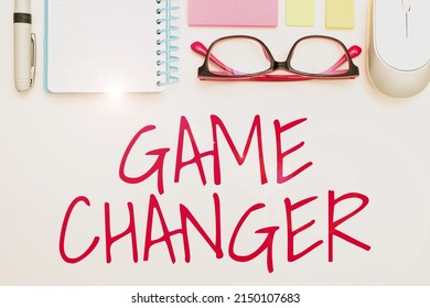 Text Sign Showing Game Changer. Word For Sports Data Scorekeeper Gamestreams Live Scores Team Admins Flashy School Office Supplies, Teaching Learning Collections, Writing Tools,