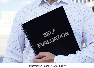 Text Sign Showing Hand Written Words Self Evaluation