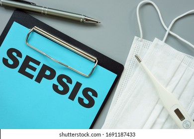 Text sign showing hand written text Sepsis