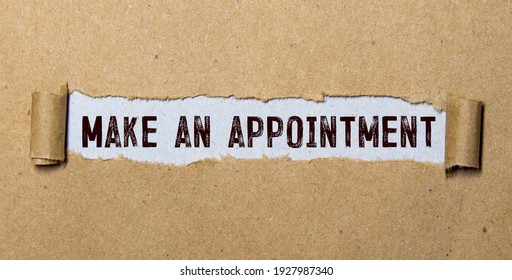 Text Sign Showing Make An Appointment. Conceptual Photo Schedule Arrangement Deadline Session Engagement Notepad With Outline Text Pen Pencil Woody Desk Crimp Balls Form Query Mark.