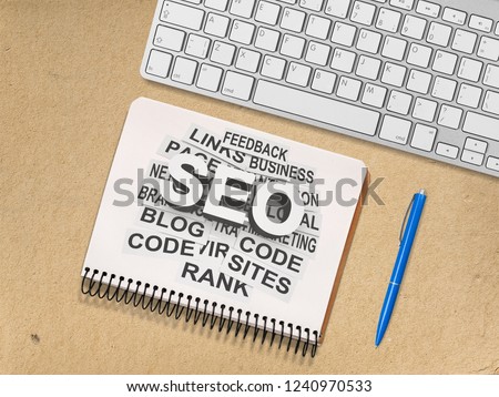 Text sign showing Seo and Adwords. Conceptual photo Pay per click Digital marketing Google Adsense