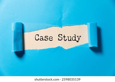 text sign showing study case in torn paper