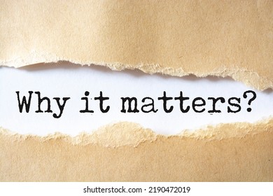 320 Why It Matters Images, Stock Photos & Vectors | Shutterstock