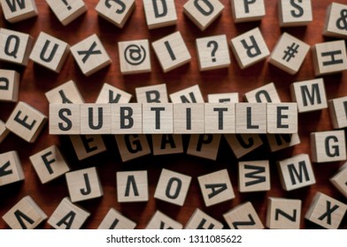 text of SUBTITLE on cubes