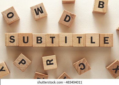 text of SUBTITLE on cubes