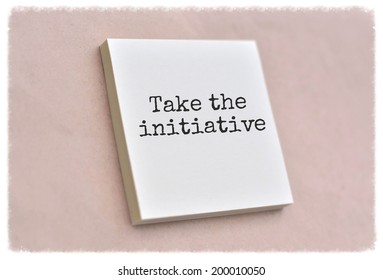 Text Take The Initiative On The Short Note Texture Background