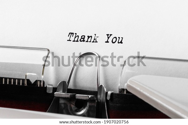 Text Thank You Typed On Retro Stock Photo 1907020756 | Shutterstock