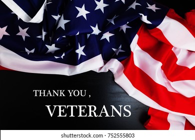 text thank you veterans and american flags,America flag background 