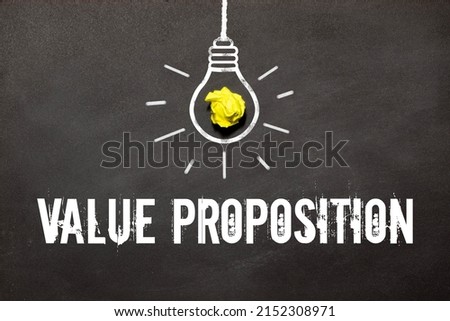 text Value Proposition on black bacground.