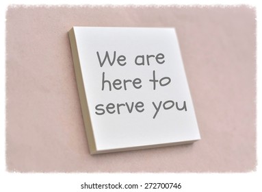 Text We Are Here To Serve You On The Short Note Texture Background