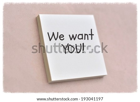 Similar – We want you Profession