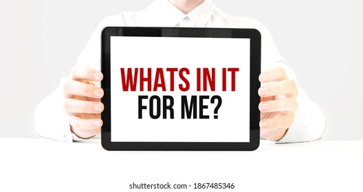 204 Whats in it for me Images, Stock Photos & Vectors | Shutterstock