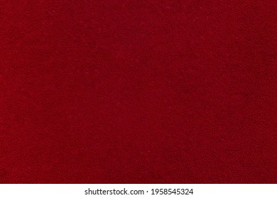 Textile Background. Red Velvet Or Corduroy. An Empty And Flat Surface. Material For Furniture.