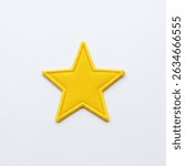 Textile patch in the form of a star on a white background