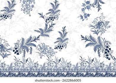 textile pattern flower design elements