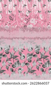 textile pattern flower design elements