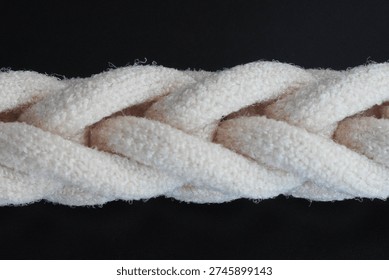 textile rope with a fleecy surface