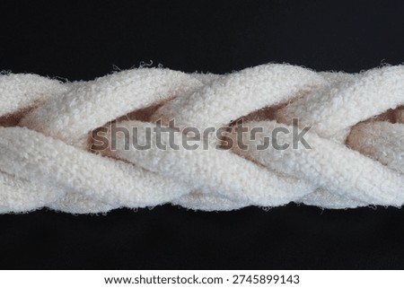 textile rope with a fleecy surface