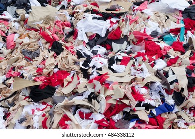 Textile from Sewing factory in municipal disposal dump site