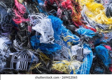 Textile Waste. It Is Fabric Wastage At A Clothing Factory.
