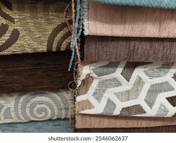 Textiles fabric with patterns and different styles