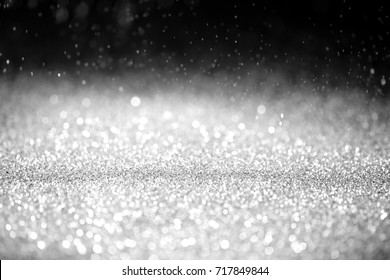 Texture Background Abstract Black And White Or Silver Glitter And Elegant For Christmas