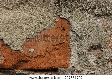 Texture, background. brick old plaster old grunge wall