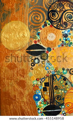 Texture, background and Colorful Image of an original Abstract Painting,oil on Canvas 