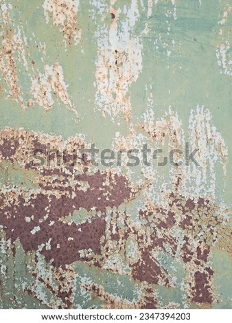 Texture background different surfaces Painted rusty metal Garage doors 