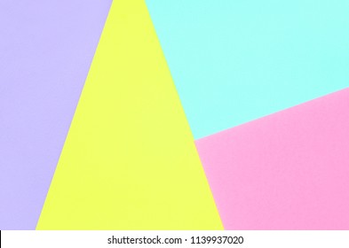 Texture background of fashion pastel colors. Pink, violet, yellow and blue geometric pattern papers. minimal abstract - Shutterstock ID 1139937020