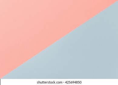 Texture background of fashion pastel colors: rose quartz and serenity papers in minimal concept. Flat lay, Top view.