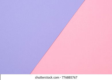 Texture Background Of Fashionable Pastel Color With Top View, Minimal Concept, Flat Lay: Pink And Purple