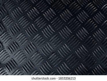 Texture Background Of Grungy Old Weathered Metal Diamond Plate With Scratch And Dirty In Dark Tone