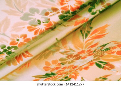 texture, background, pattern, delicate  silk with floral print Exceptionally lightweight pure silk fabric with a delicate texture. Clean, use lining when opacity is desired.