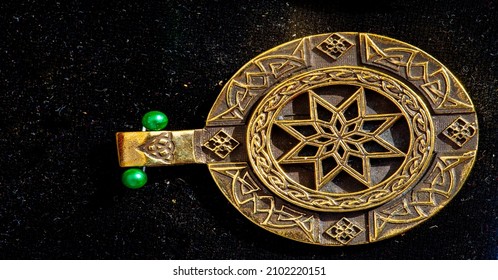 Texture, background, pattern, folk art, pendant in the styles of runes