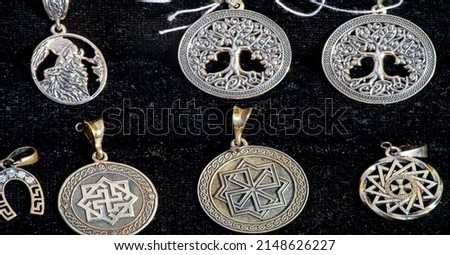 Texture, background, pattern, folk art, pendant in the styles of runes