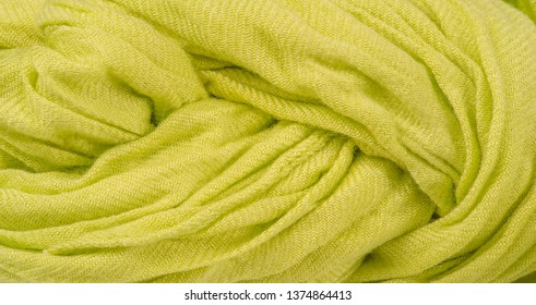 texture, background, pattern, postcard, silk fabric, light green color, aureolin, artificially wrinkled fabric, wrinkled texture, abstract illustration