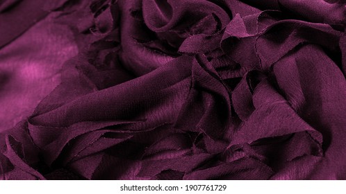 Iridescent Silk Chiffon Fabric Boysenberry 