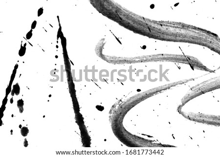 texture background splatter and smear black ink