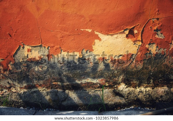 Texture Background Weathered Concrete Ceiling Damage Stock