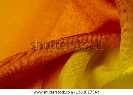 Texture, background, yellow silk striped fabric with a metallic sheen. If you have a bad mood, this fabric will lift it to unprecedented heights. Your project will be successful.