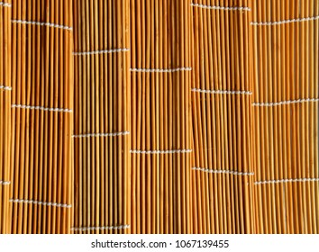 Texture Of Bamboo Blinds Close-up