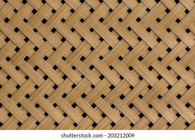 Texture Of Bamboo Weaving With Holes