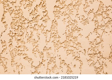 Texture Of Beige Plaster Wall As Background, Closeup