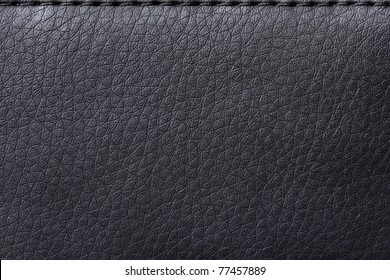 texture Black leather bag